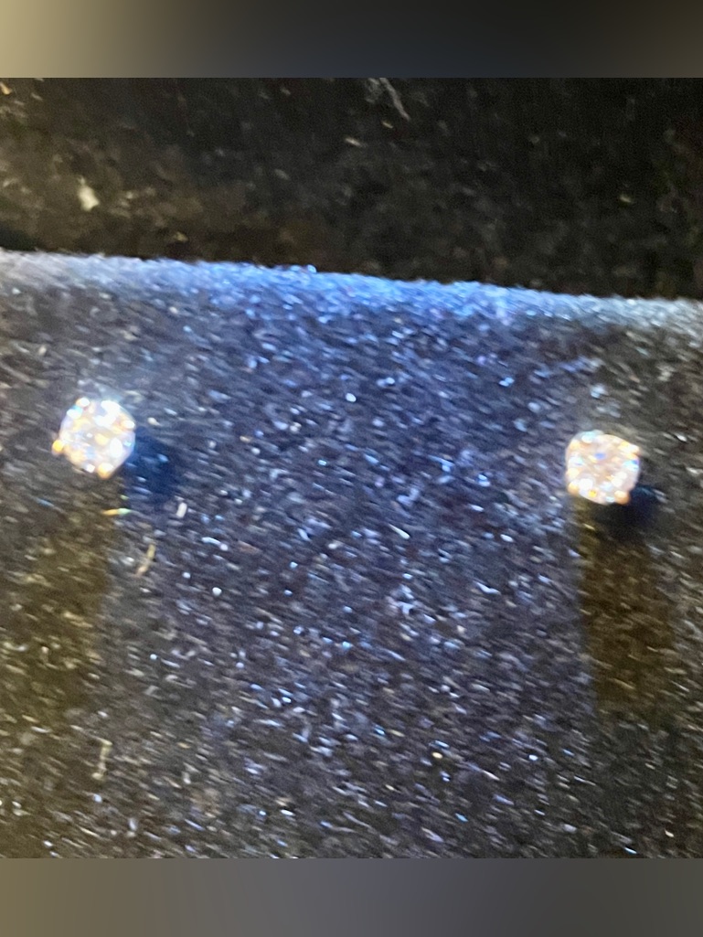 Genuine 14k Yellow Gold, .25 Carat, Lab-Grown Diamond Earrings. Nwot. — image 4 of 8
